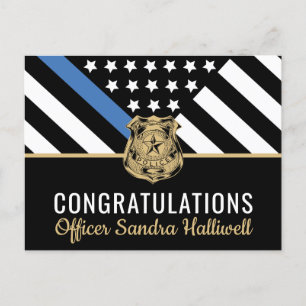 Police Officer Law Enforcement Retirement Postcard