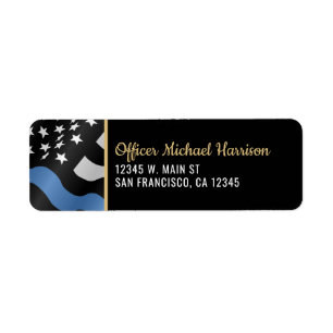 Police Officer Law Enforcement Return Address Label