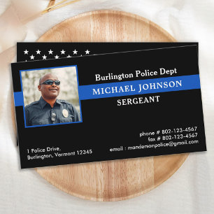 Police Officer Law Enforcement Thin Blue Line Business Card