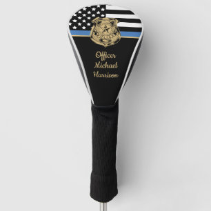 Police Officer Law Enforcement Thin Blue Line Golf Head Cover