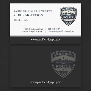Police Officer Logo Business Card