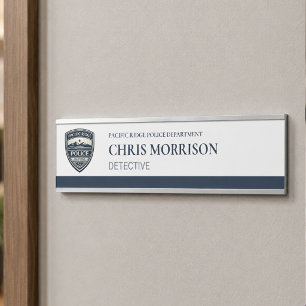 Police Officer Logo Door Sign