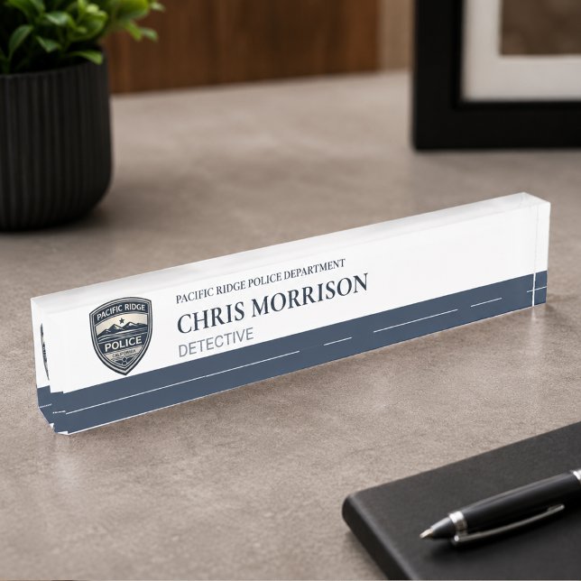 Police Officer Logo  Nameplate (Creator Uploaded)