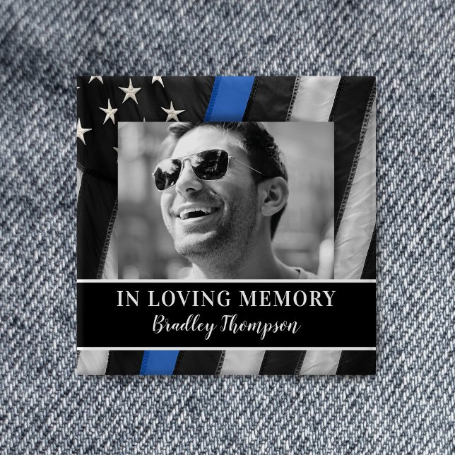 Police Officer Memorial Funeral 15 Cm Square Badge (Creator Uploaded)