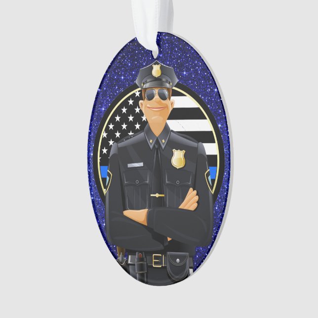 Police Officer Ornament (Front)
