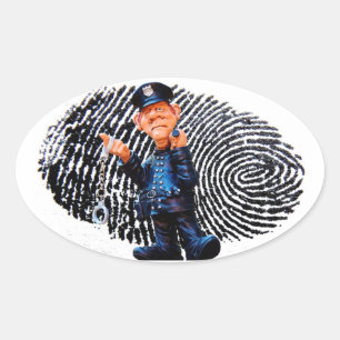 Police Officer Oval Sticker