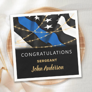 Police Officer Party Congratulations Retirement Napkin