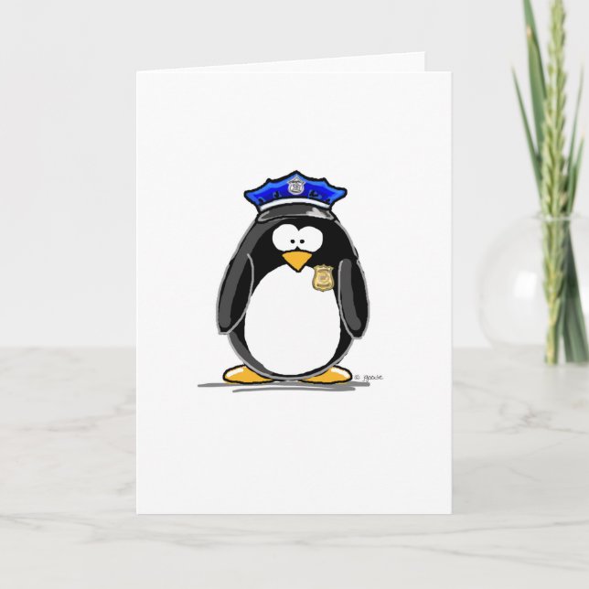 Police Officer Penguin Card (Front)