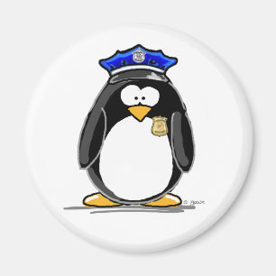 Police Officer Penguin Magnet