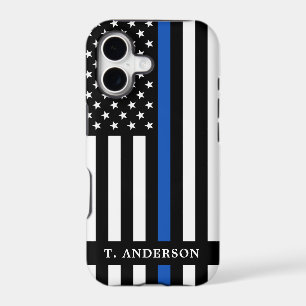 Police Officer Personalised Thin Blue Line    