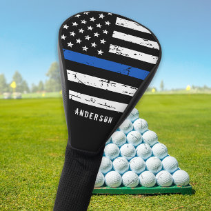 Police Officer Personalised Thin Blue Line Golf Head Cover