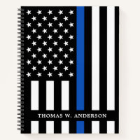 Police Officer Personalised Thin Blue Line