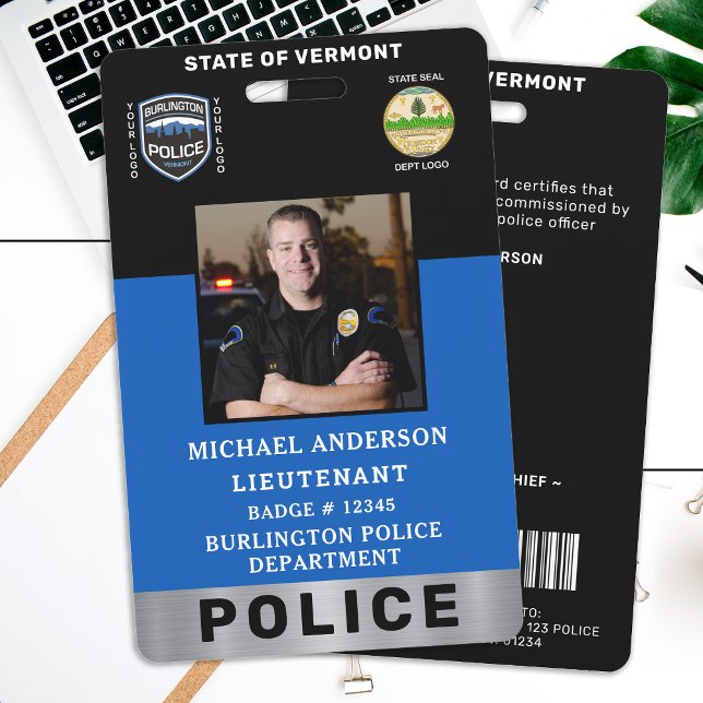 Police Officer Photo Logo Law Enforcement ID Card ID Badge (Creator Uploaded)
