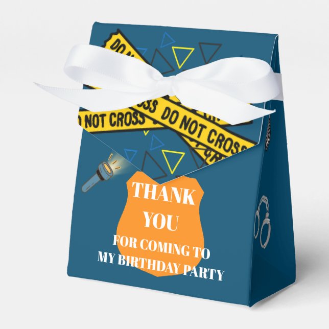 Police Officer Police Birthday Favour Box (Front Side)