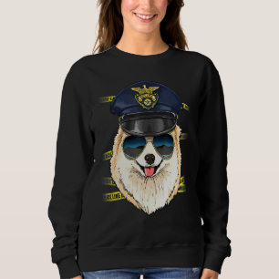 Police Officer Pomeranian Cop Crime Scene K9 Pom D Sweatshirt