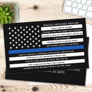 Police Officer Prayer Bulk Thin Blue Line Business Card