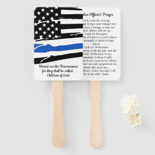 Police Officer Prayer Card Police Graduation Gifts Hand Fan