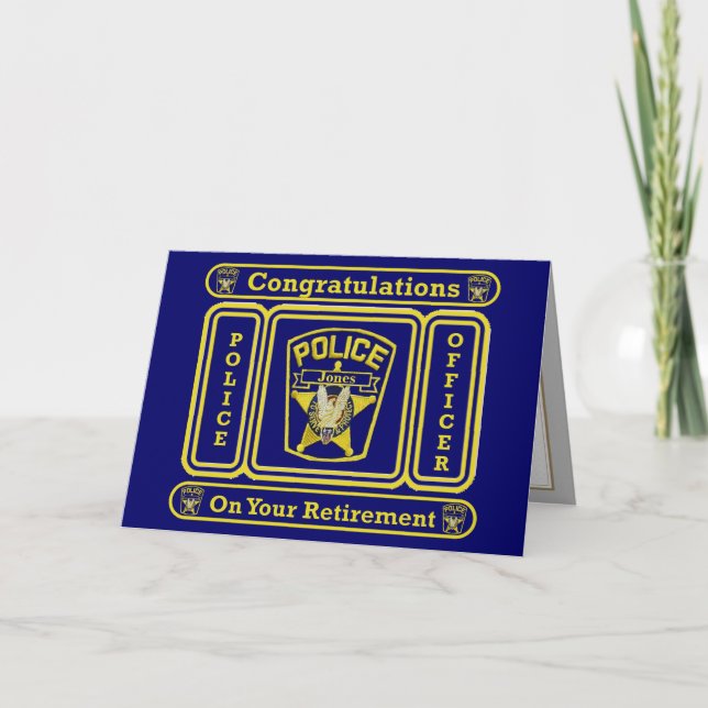 Police Officer Retirement Card (Front)