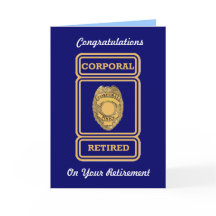 Police Officer Retirement Card