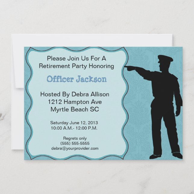 Police Officer Retirement Invitation (Front)