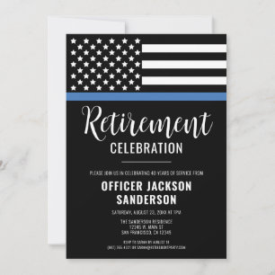 Police Officer Retirement Law Enforcement Invitation