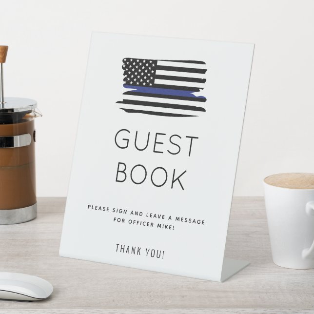 Police Officer Retirement Party Guest Book Sign (In SItu)