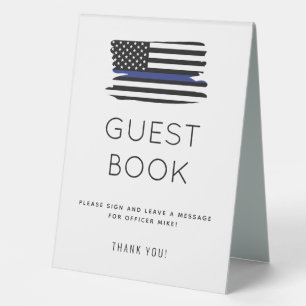 Police Officer Retirement Party Guest Book Sign