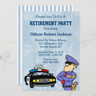 Police Officer Retirement Party  Invitation