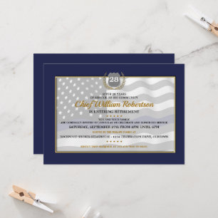 Police Officer Retirement Party Invitations
