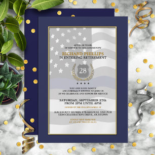 Police Officer Retirement Party Invitations
