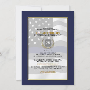 Police Officer Retirement Party Invitations