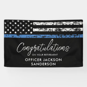 Police Officer Retirement Party Law Enforcement Banner