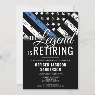 Police Officer Retirement Party Law Enforcement Invitation