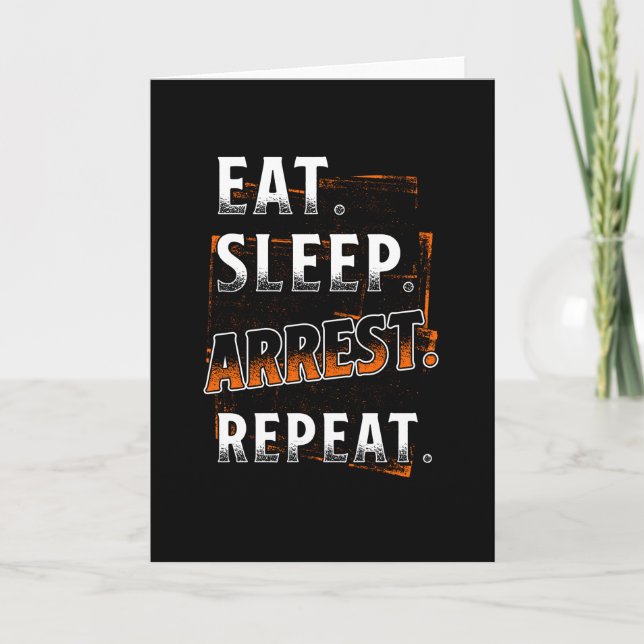 Police Officer Saying Funny Card (Front)