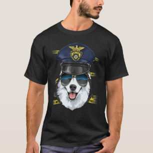 Police Officer Siberian Husky Cop Crime Scene K9 D T-Shirt