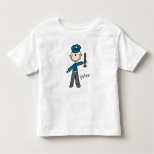 Police Officer Stick Figure Toddler T-Shirt