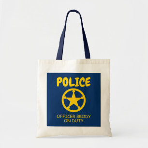 Police officer tote bag for kid's Birthday party
