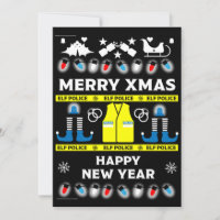 Police officer ugly xmas sweater