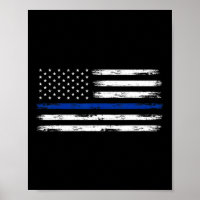 Police Officer Us Usa American Flag Thin Blue Line