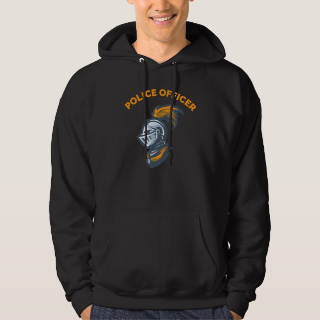 Police Officer with Warrior logo Hoodie (Front)