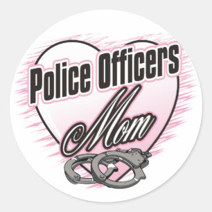 Police Officers Mum Classic Round Sticker