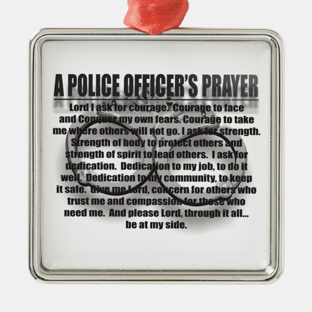 POLICE OFFICERS PRAYER ORNAMENT (Front)