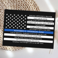 Police Officers Prayer Personalised Thin Blue Line