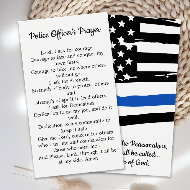 Police Officers Prayer Poem Law Enforcement Card (Creator Uploaded)
