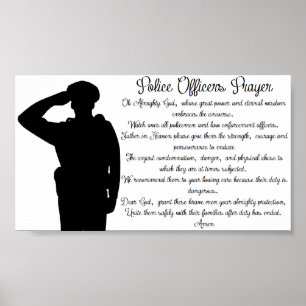 Police Officers Prayer Poster