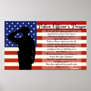 Police Officer's Prayer Poster
