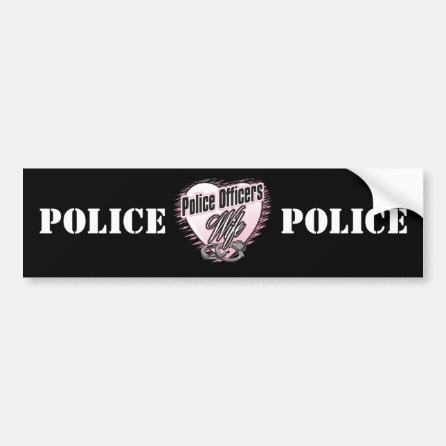 Police Officers Wife Bumper Sticker (Front)
