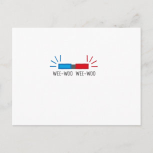 Police or Ambulance Siren Postcard