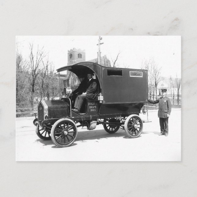 Police Paddywagon, 1909. Vintage Photo Postcard (Front)