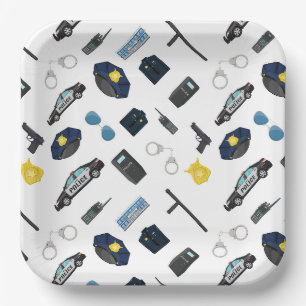 Police Paper Plates, Law Enforcement Party Plate